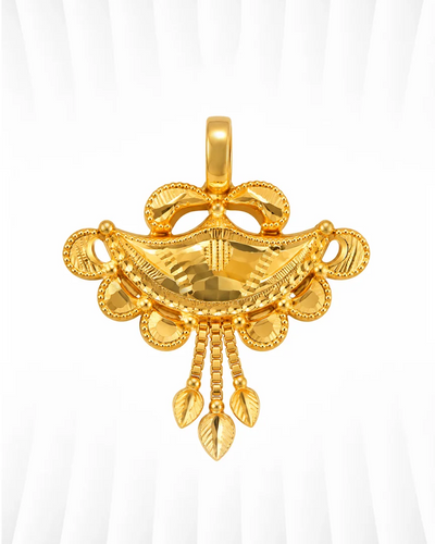 Bow, Floral & Leaf Drop Pendant
