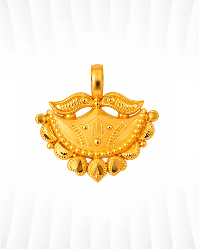 Traditional Bow & Floral Beaded Pendant