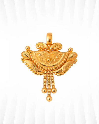 Traditional Floral Leaf Drop Pendant