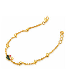 Dolphin Charm Gold Bracelet