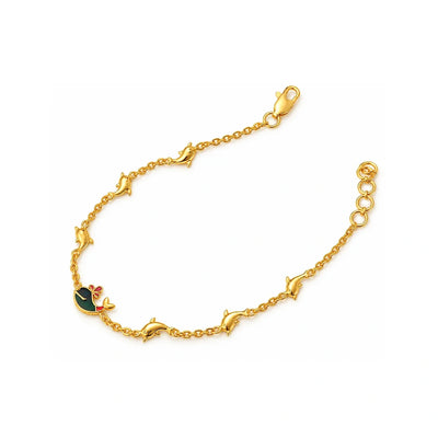 Dolphin Charm Gold Bracelet
