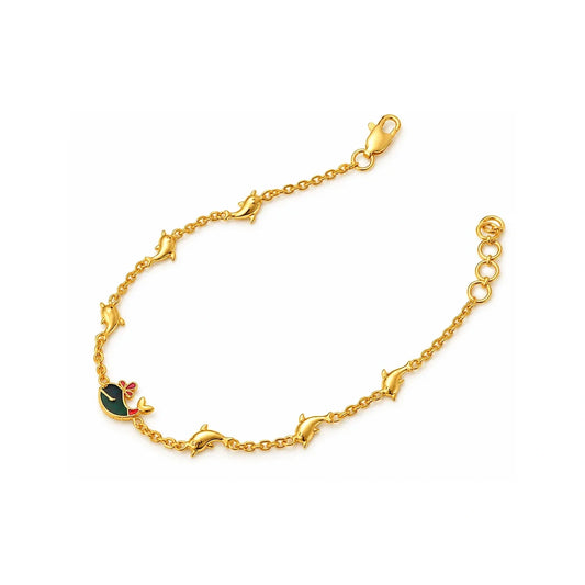Dolphin Charm Gold Bracelet