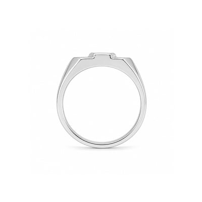 Hexa Shine – Geometric Silver Ring