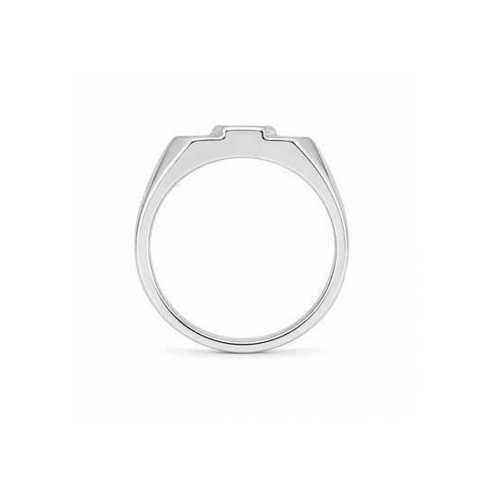 Hexa Shine – Geometric Silver Ring