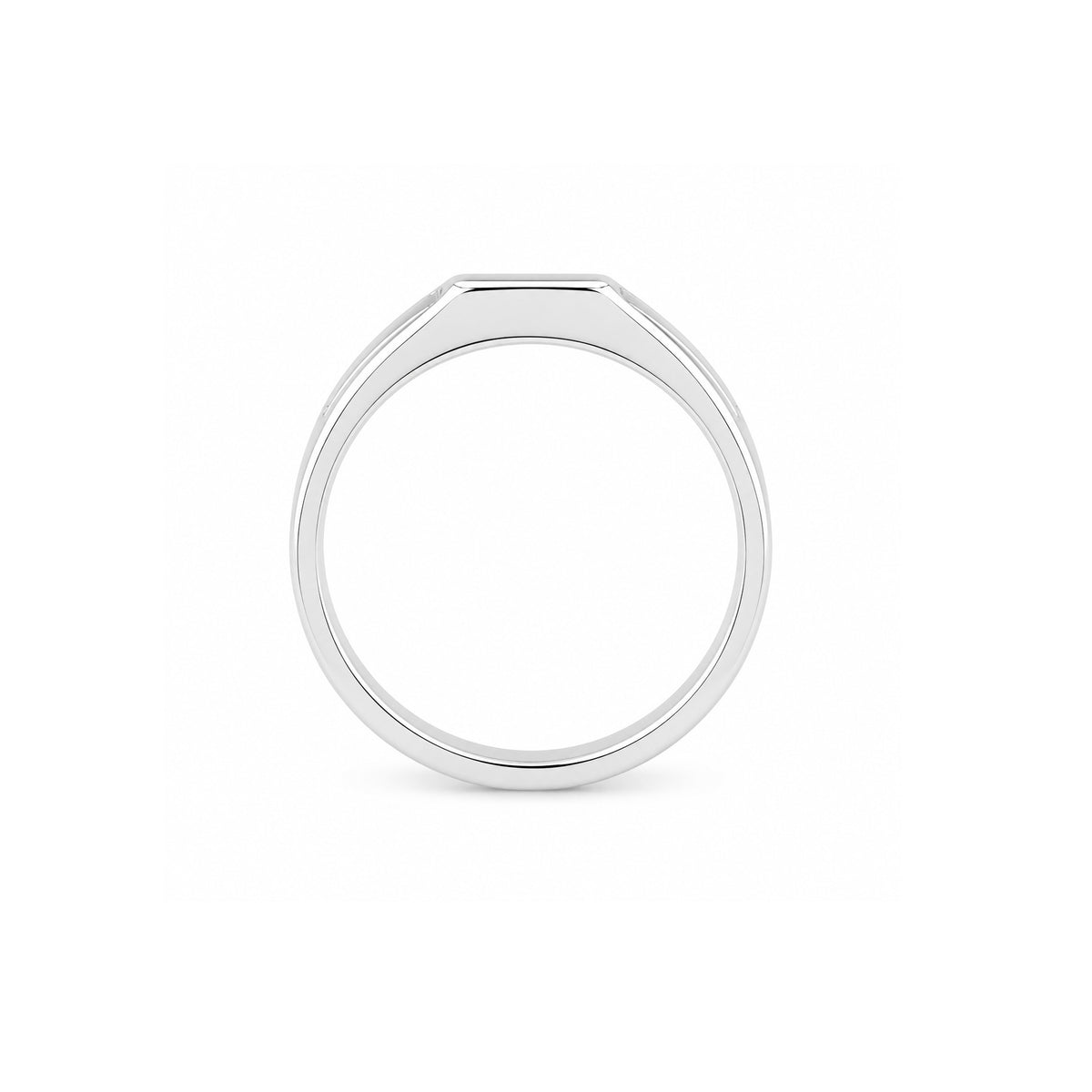 Geometric Hexagon Stone Silver Ring