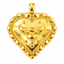 Royal Heart Design Gold Finish Pendant