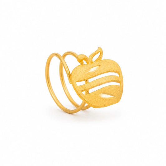 Apple-Shaped Leaf Accent Nose Pin