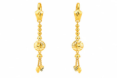 Floral Sunburst Drop Earrings