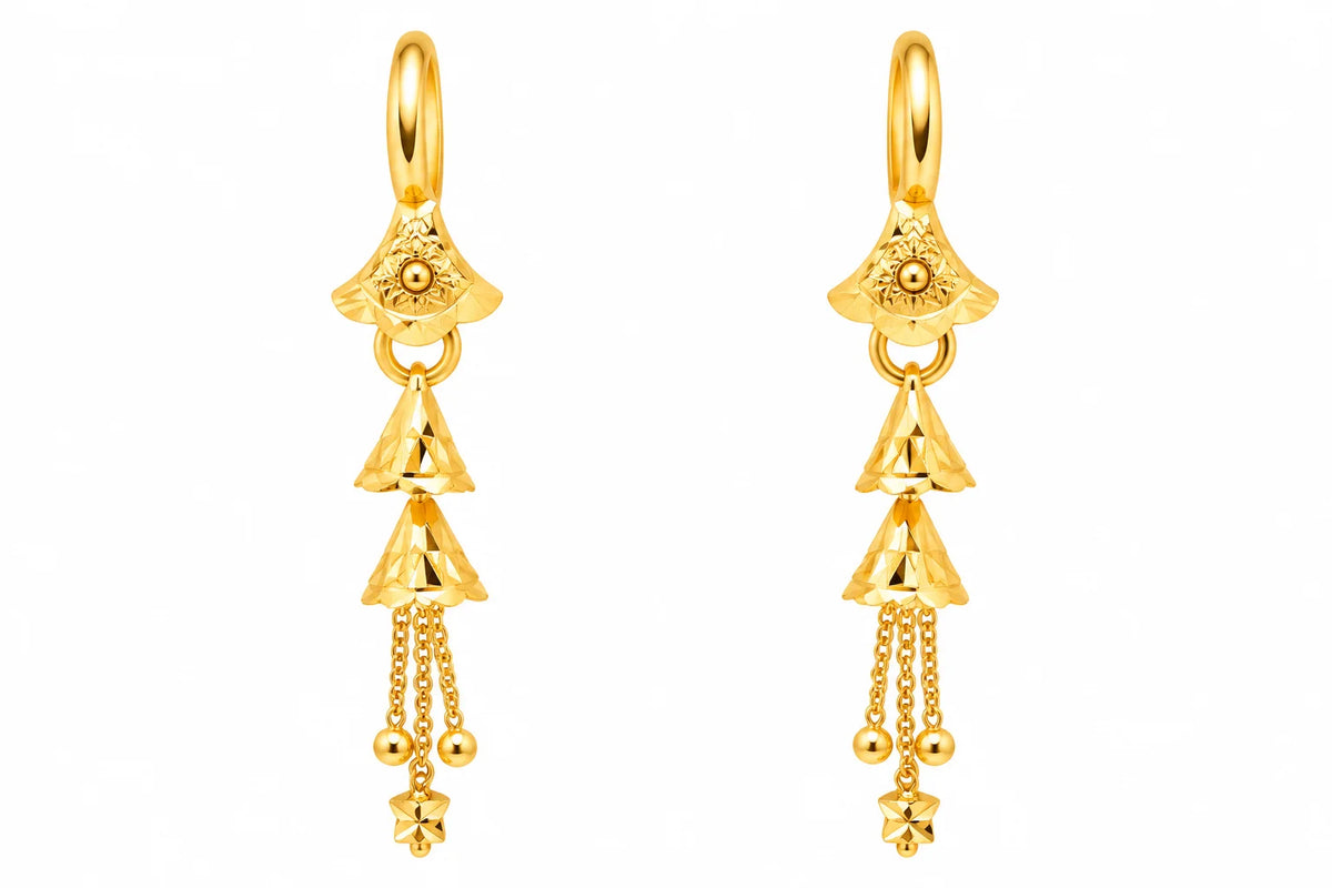 Double Jhumka Drop Earrings