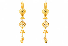 Geometric Lattice Drop Earrings
