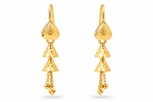 Gold Finish Double Jhumka Drop Earrings
