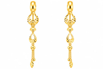 Elegant Circular Long Drop Earrings