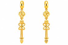 Floral Butterfly Long Drop Earrings