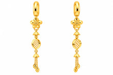 Floral Lattice Long Drop Earrings