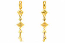 Leaf Design Drop Earrings