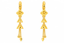 Floral Teardrop Drop Earrings