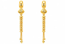 Elegant Long Drop Gold Earrings