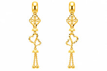 Heart Motif Long Drop Earrings