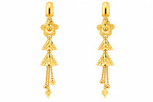 Long Drop Earrings – Floral Jhumka Design