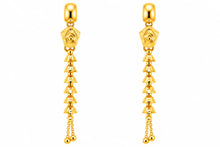 Long Drop Earrings – Geometric Jhumka Design