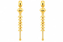 Long Drop Earrings – Geometric Layered Design