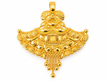 Traditional Gold Finish Fan-Shaped Pendant