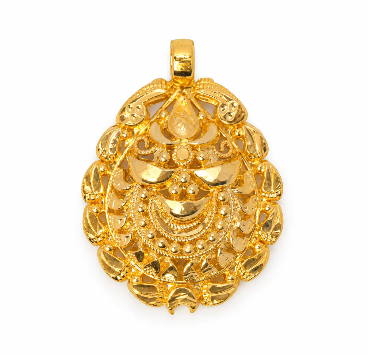 Traditional Gold Finish Ornamental Pendant