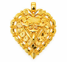 Traditional Gold Finish Leaf Design Pendant