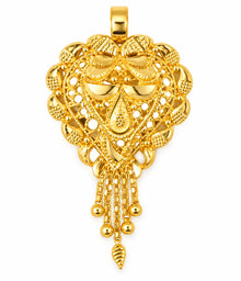 Traditional Gold Finish Pendant with Hanging Tassels