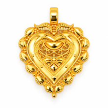 Heart-Shaped Traditional Gold Finish Pendant