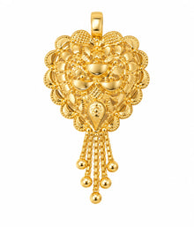Traditional Gold Finish Pendant with Decorative Tassels