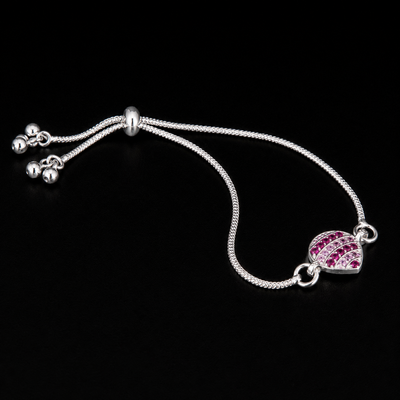Elegant Pink Stone Square Bracelet