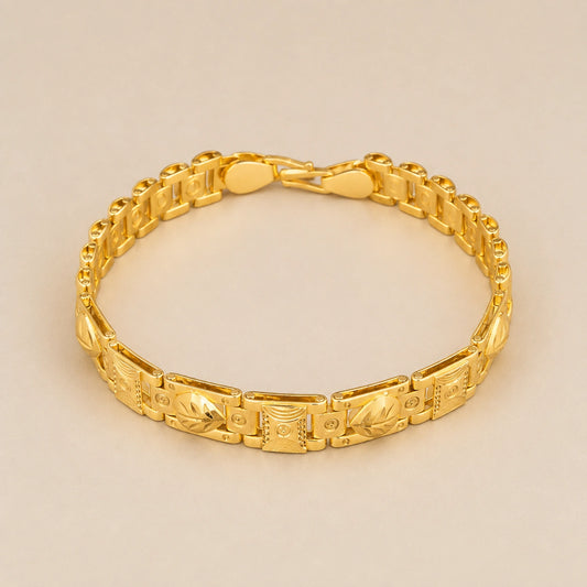 Leaf Motif Link Bracelet