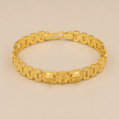 Textured Heritage Link Bracelet