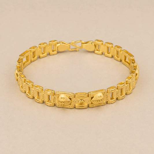 Textured Heritage Link Bracelet
