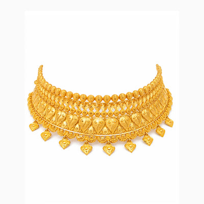 Royal Traditional Beaded Gold Choker Necklace