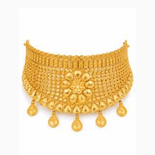Royal Floral Traditional Gold Choker Necklace