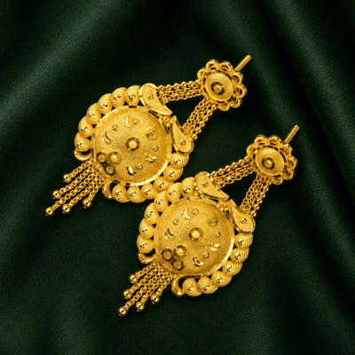 Traditional Round Motif Dangler Earrings