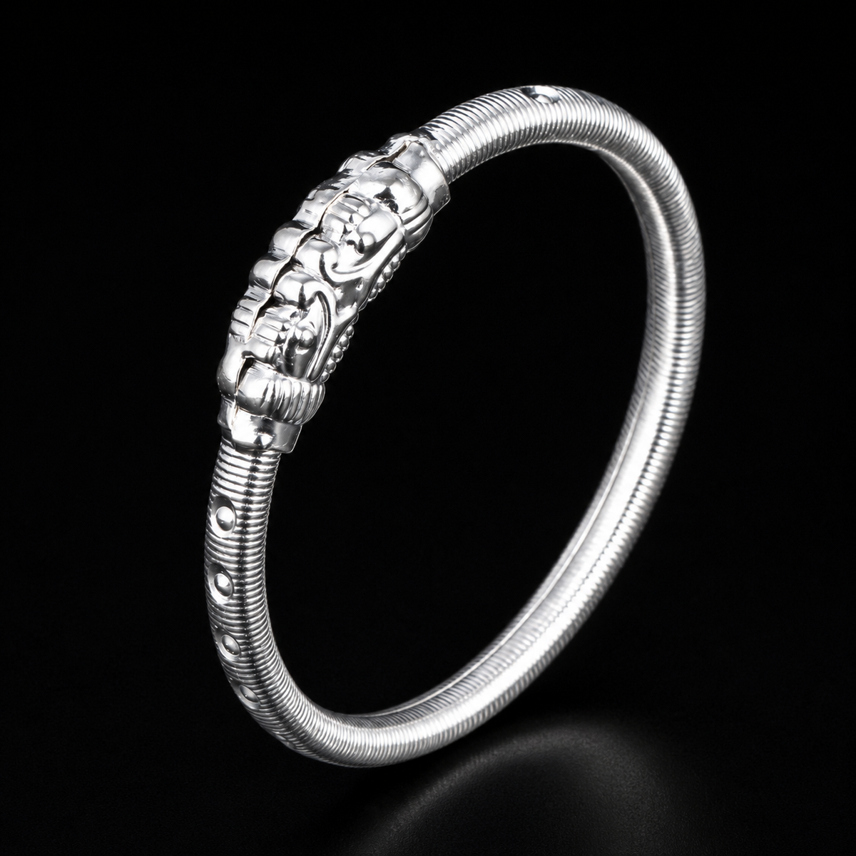Textured Ribbed Kids Bangle