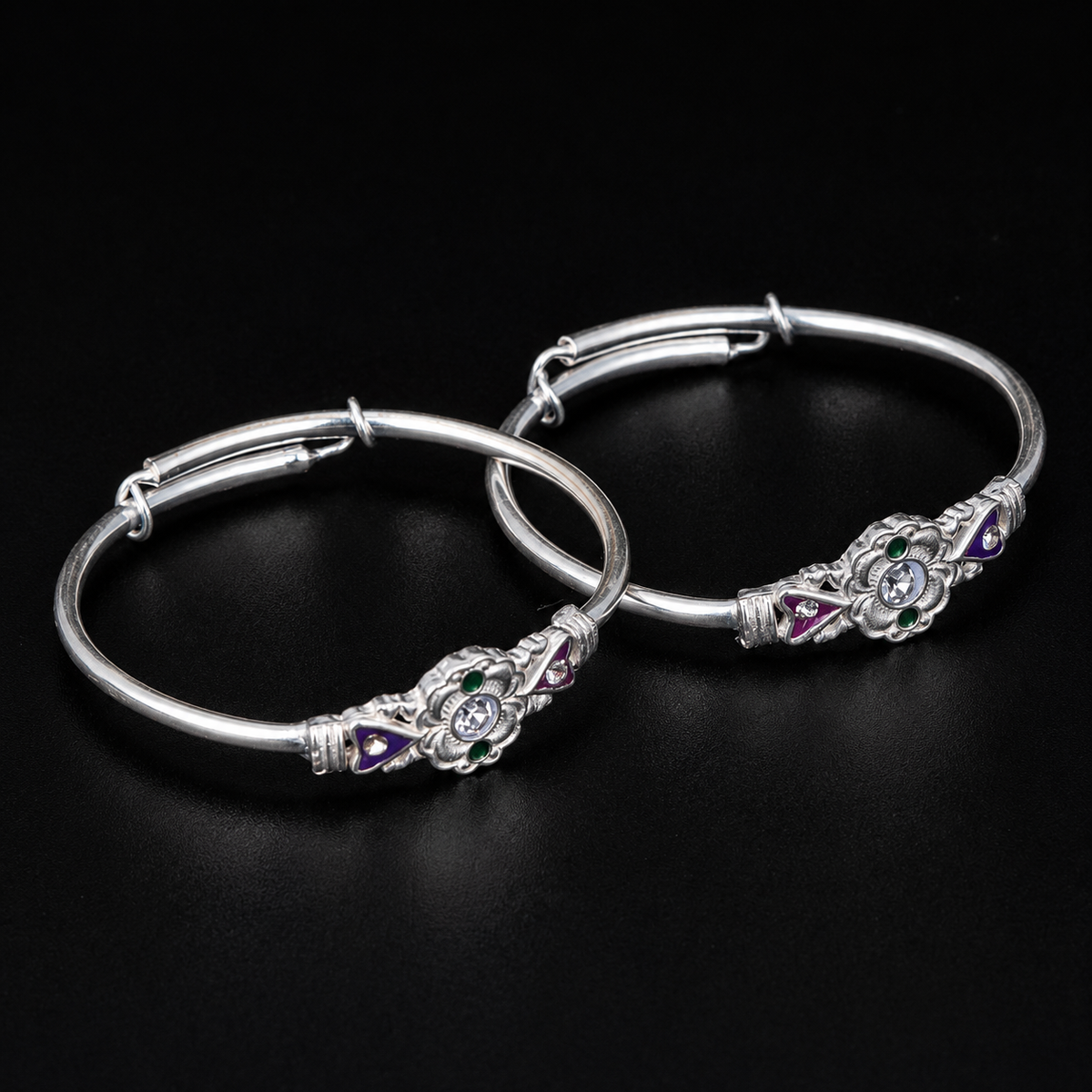Floral Enamel Kids Bangle