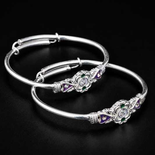 Floral Enamel Kids Bangle