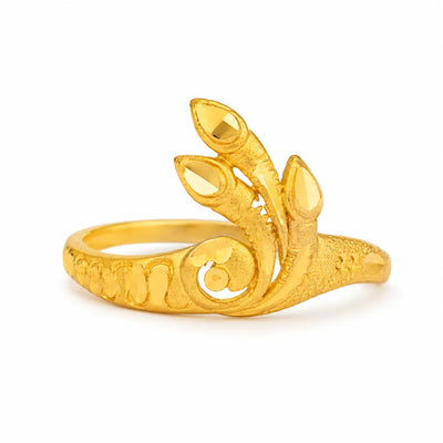 Traditional Leaf Design Ladies Ring