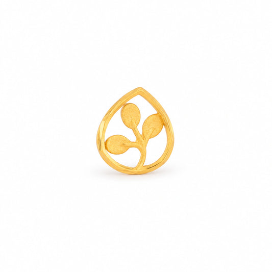 Teardrop Three-Leaf Nose Pin