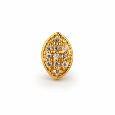 Half-Moon Bead Accent Nose Pin