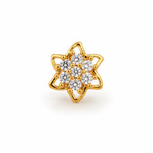 Star-Flower Clear Stone Nose Pin