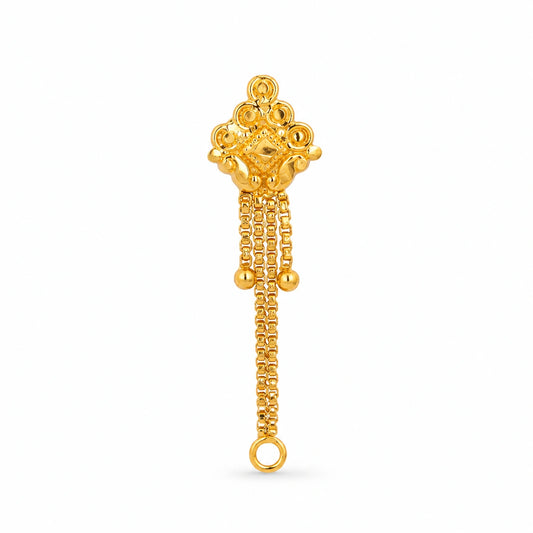 Floral Bead Chain Drop Nose Pin