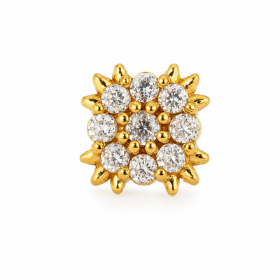 Sunburst Floral Petal Nose Pin