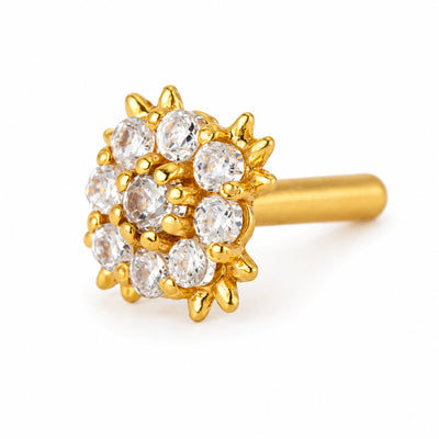 Sunburst Floral Petal Nose Pin