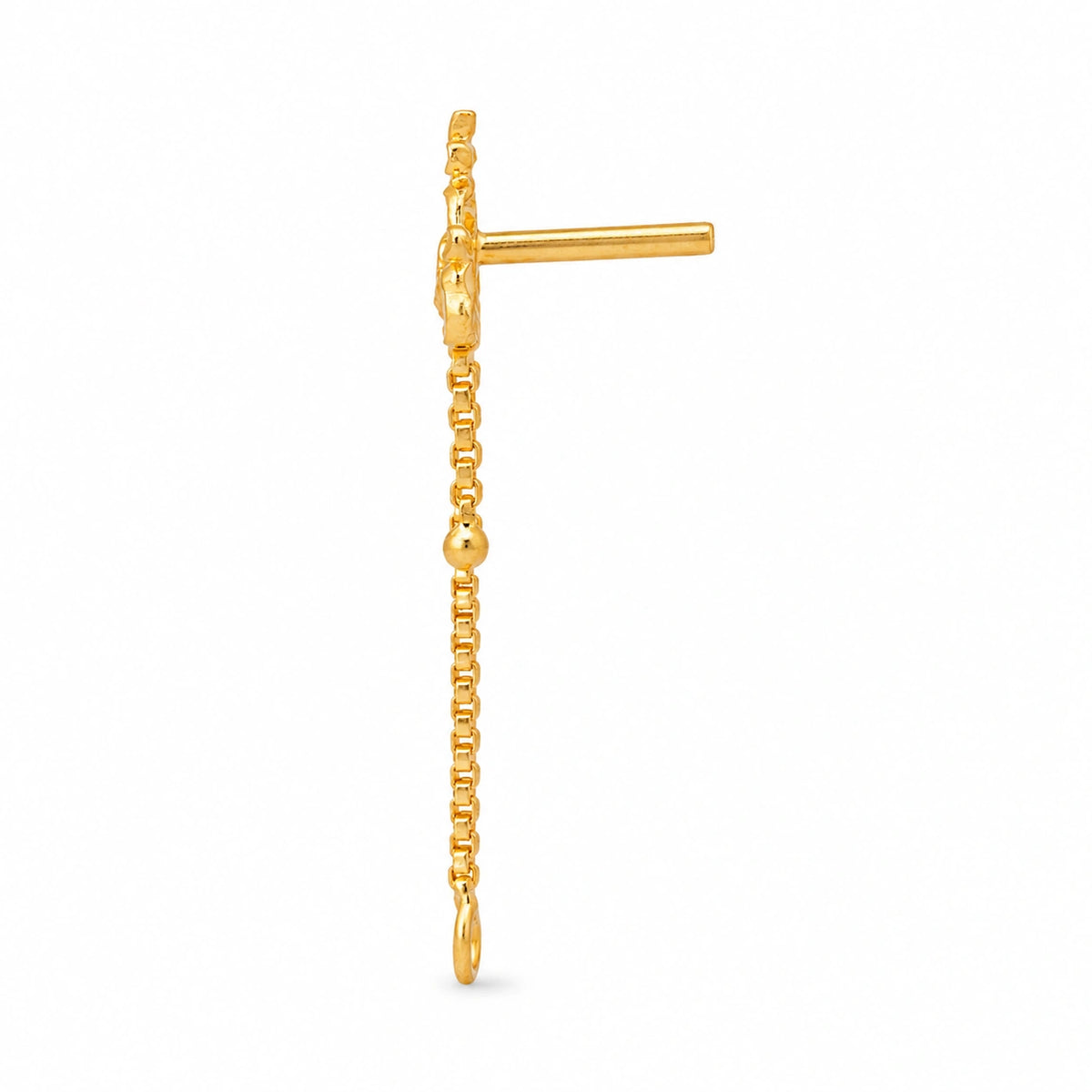 Decorative Floral Multi-Chain Nose Pin