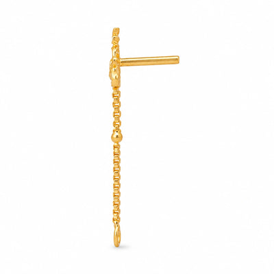 Decorative Floral Multi-Chain Nose Pin